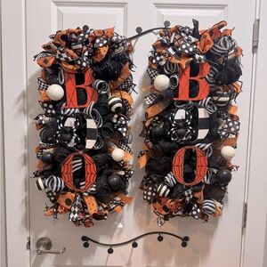 Set of two custom Halloween wreaths